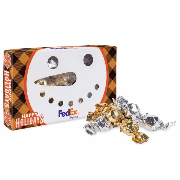 Snowman Die Cut Box with Twist Wrapped Truffles - Custom Pro Prints