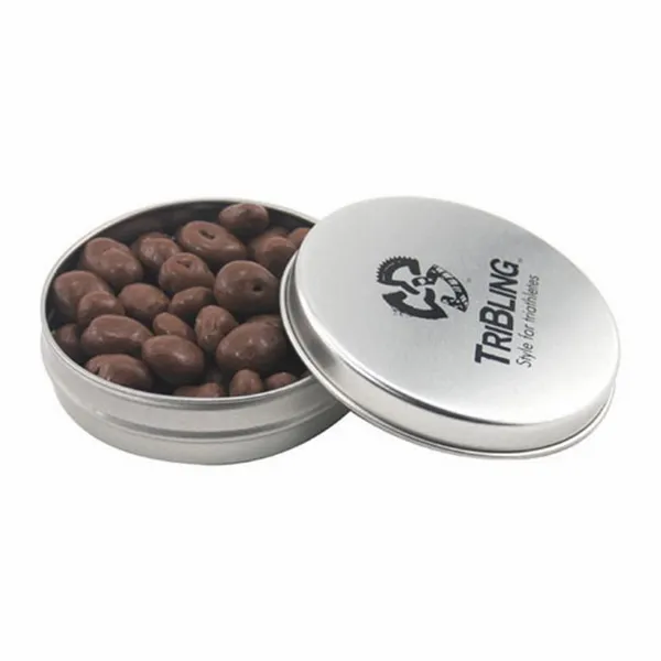 Round Tin with Chocolate Raisins - SBF2900 - Challenge Coin Now