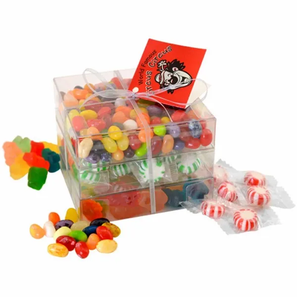 3 Way Candy Stack Acetate Tower - TRB802 - Challenge Coin Now