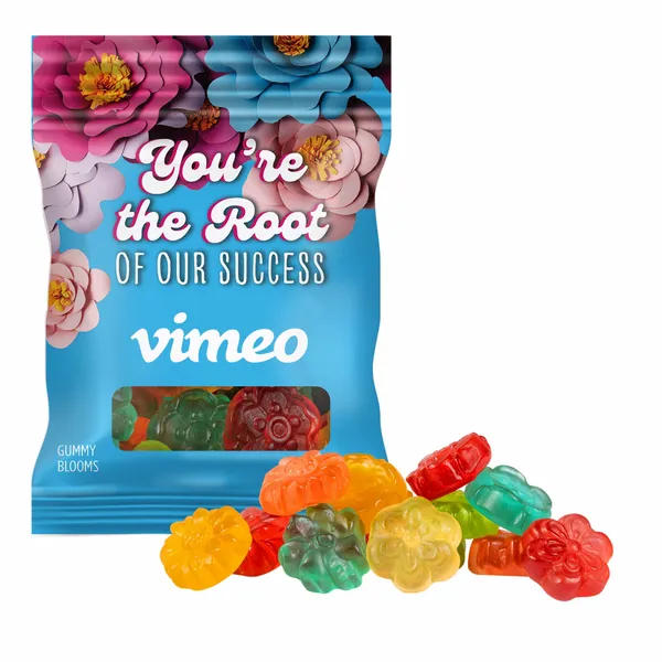 Clever Candy 2oz. Full Color DigiBag™ with Gummy Blooms - Tote Bags Now