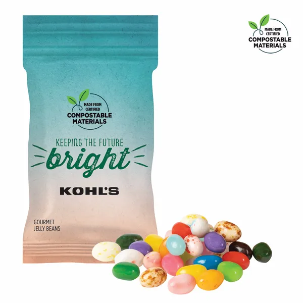 1oz ECO-Digibag, Compostable & Full Color, Gourmet Jelly Beans - Custom Pro Prints
