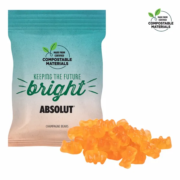 2oz ECO-Digibag, Compostable & Full Color, Champagne Bears - Custom Pro Prints