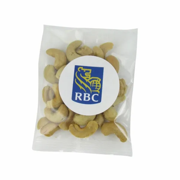 1oz. Goody Bags - Jumbo Salted Cashews - Custom Pro Prints