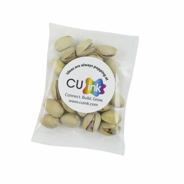 1oz. Goody Bags - Jumbo Salted Pistachios - Custom Tees Today