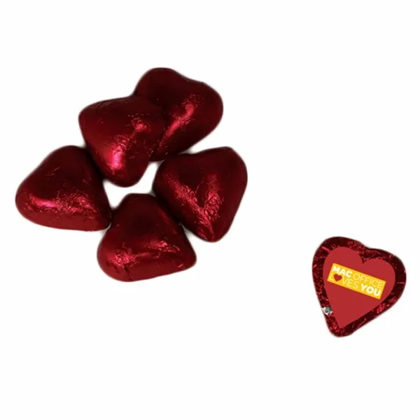 Individually Wrapped Chocolate Hearts - Custom Pro Prints