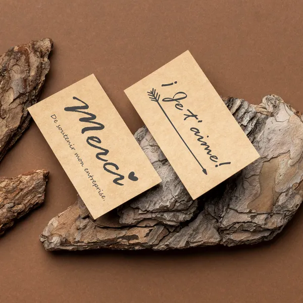 Cartes de vœux en papier kraft ECO