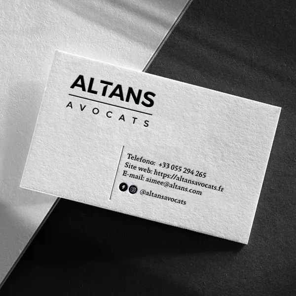 Carte de visite en velours