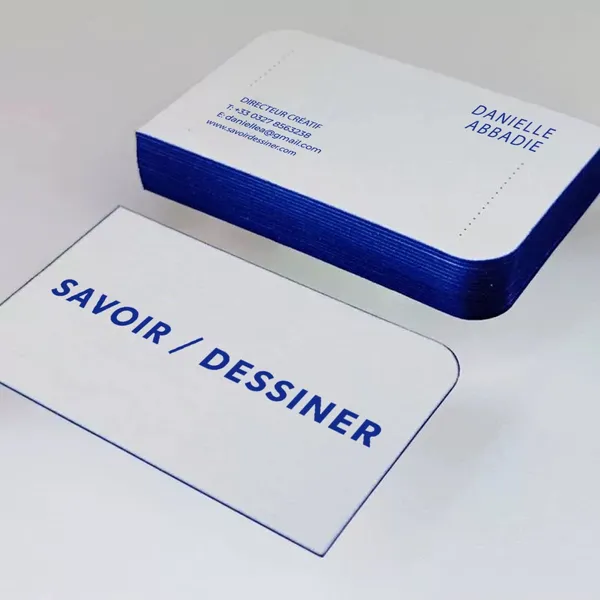 Carte de visite à bords peints