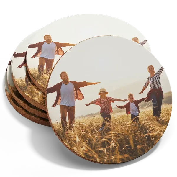 Sous-verres en carton avec photo personnalisée