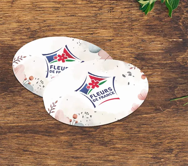 Carte de visite de forme ovale