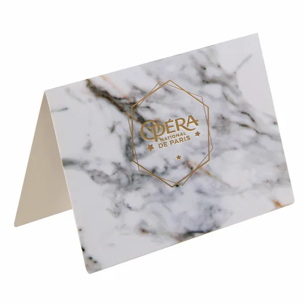 Cartes de visite pliées