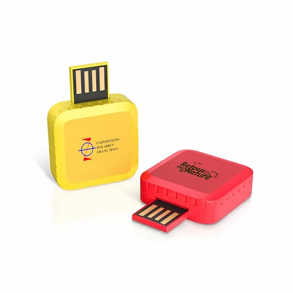 Clé USB rotative carré 360 - Imprint Now - FR