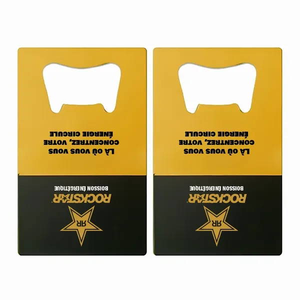 Décapsuleurs en carte bicolore - Imprint Now - FR