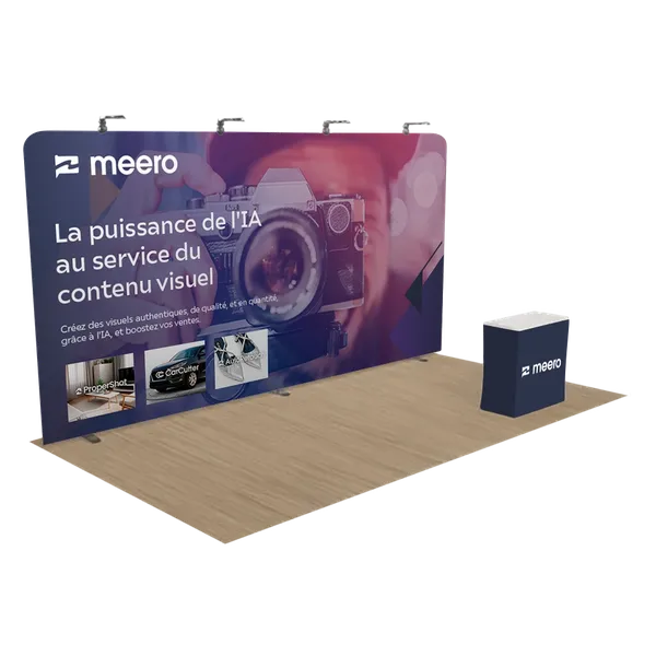 Présentoir droit zippé de 6,1 m x 3 m - Imprint Now - FR