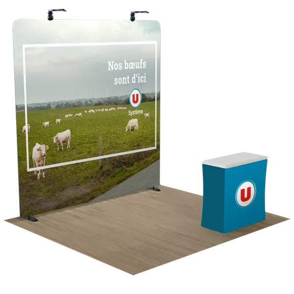 Présentoir zippé droit 3 m x 2,4 m - Imprint Now - FR