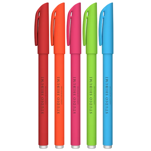 Stylo à bille en plastique noir Inky