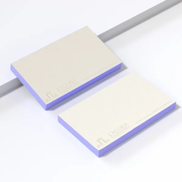 Biglietti Letterpress con Bordo Dipinto