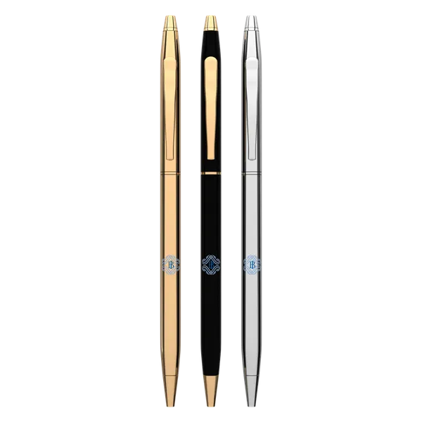 Penna a sfera sottile in metallo oro