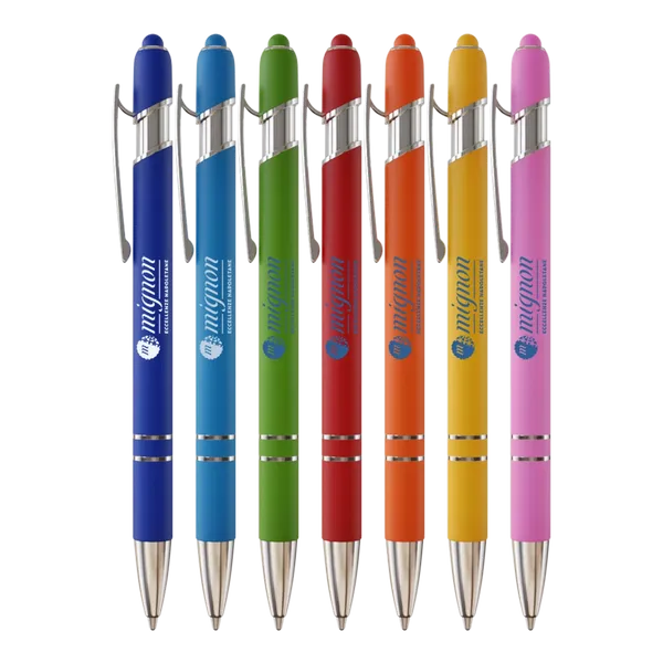 Penna a sfera in metallo a doppia linea