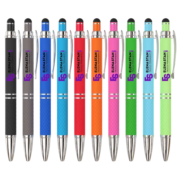 Penna a sfera in metallo a due linee Serene