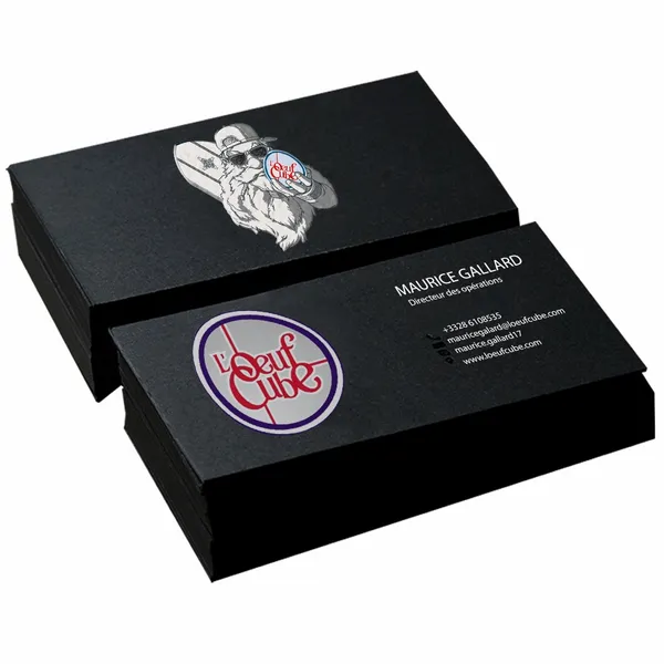 Cartes de visite brillantes en relief