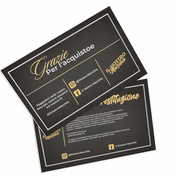 Biglietto da Visita in Seta