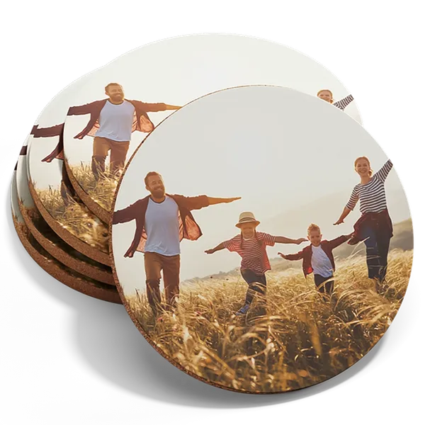 Sottobicchieri in fibra di vetro con foto personalizzata