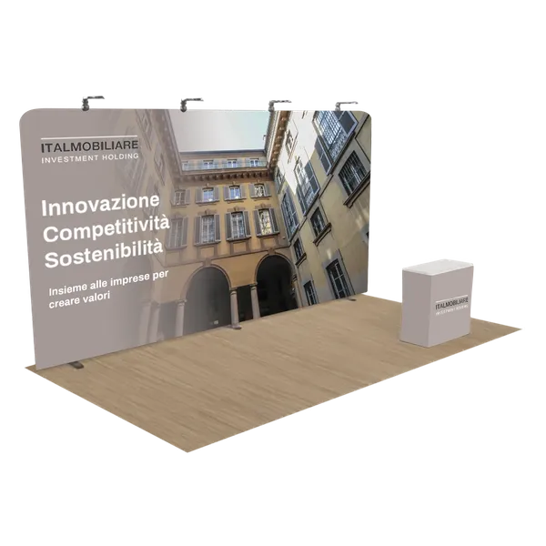 Espositore dritto Zip Up da 6,1 m x 3 m - Imprint Now - IT