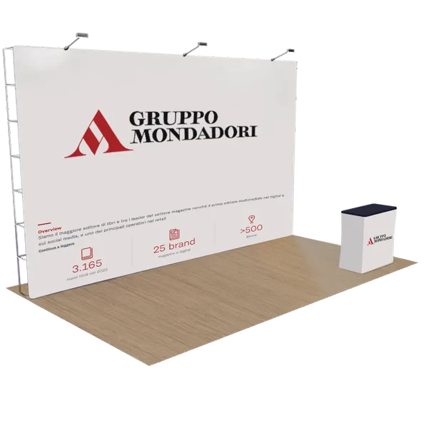 Espositore pop-up dritto da 6,1 m x 3 m - Imprint Now - IT