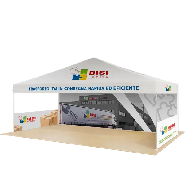 Espositori per Fiere All’aperto Personalizzati ad Alta Resistenza 6,1 m x 3 m - Imprint Now - IT