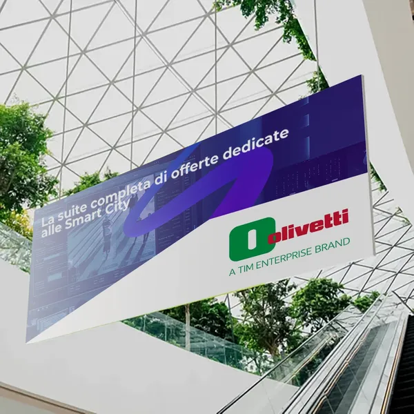 Insegne Sospese Personalizzate - Striscioni Sospesi con Cornice Vettoriale di 3 m dal Soffitto - Imprint Now - IT