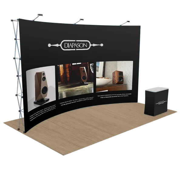 Espositore pop-up curvo da 6,1 m x 3 m - Imprint Now - IT