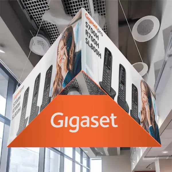 Insegne Sospese Personalizzate per Fiere - Triangolo - Imprint Now - IT