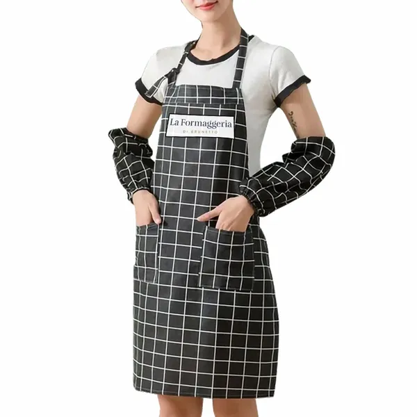 Set di Grembiuli a Quadri in Cotone e Lino - Imprint Now - IT