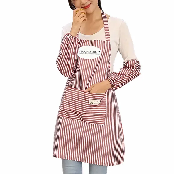 Grembiule Impermeabile in Poliestere a Righe - Imprint Now - IT