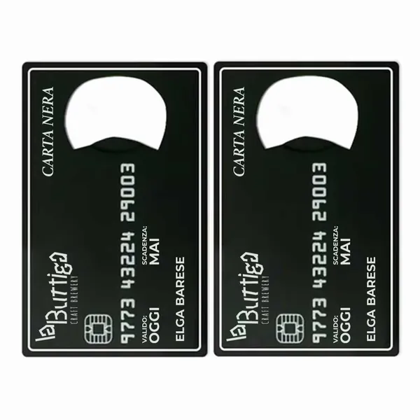 Apribottiglie a Forma di Carta Nera - Imprint Now - IT