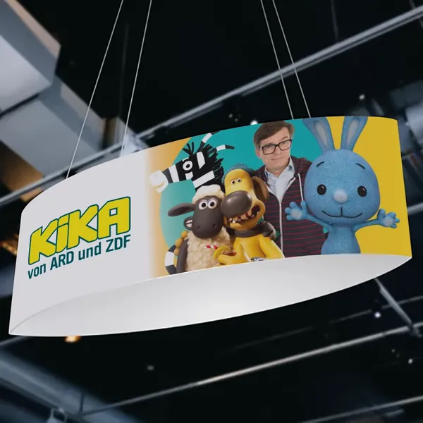 Individuelle Hängeschilder für Messen, Einkaufszentren, Kongresszentren und Flughäfen - Imprint Now - DE