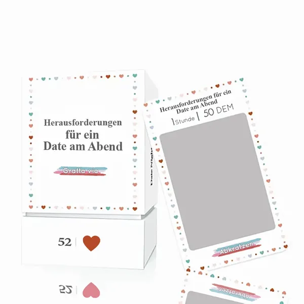 Vollfarbige Rubbelpostkarten