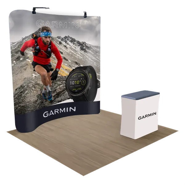 3 m x 2,4 m Gebogenes Zip-Up-Display - Imprint Now - DE