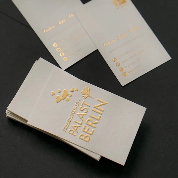 Visitenkarte mit Folie