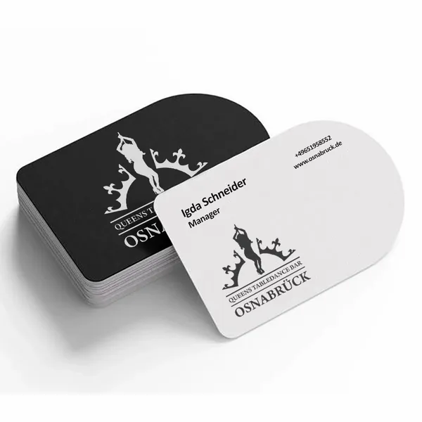 Halbkreis-Visitenkarte