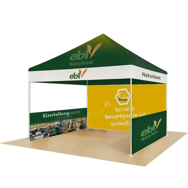 Individuelles Outdoor-Vordachzelte 3 m x 3 m - Imprint Now - DE