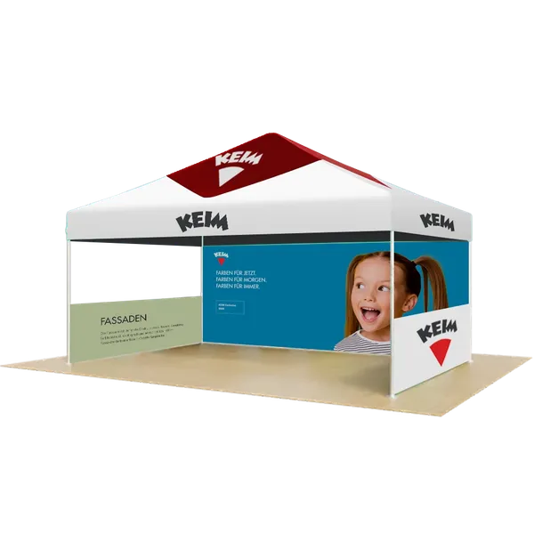 Individuelles Outdoor-Vordachzelte Wasserdicht 4,6 m x 3 m - Imprint Now - DE