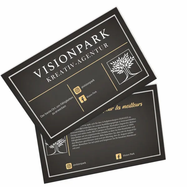 Visitenkarte aus Seide