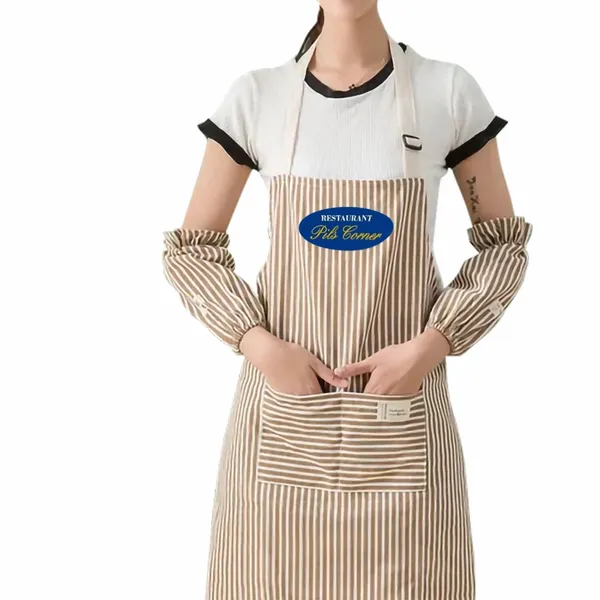 Gestreifte Schürze aus Baumwolle und Leinen - Imprint Now - DE