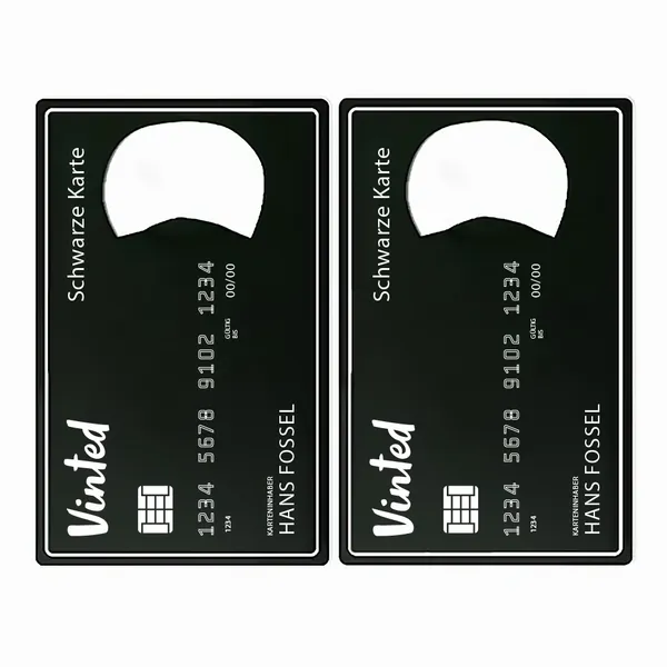 Flaschenöffner in Form Einer Schwarzen Karte - Imprint Now - DE