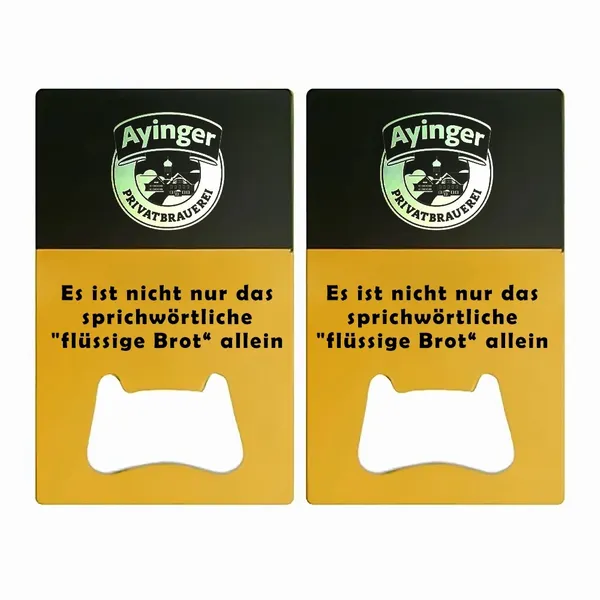 Zweifarbiger Karten-Flaschenöffner - Imprint Now - DE