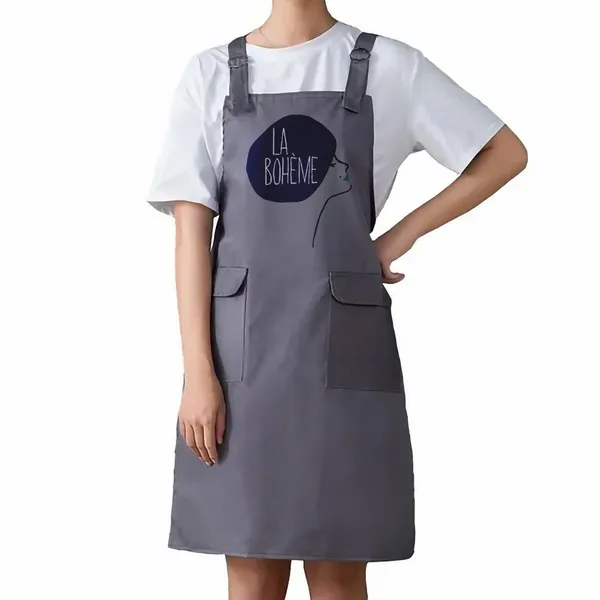 Schürze mit Doppeltem Schulterriemen und Tasche - Imprint Now - DE