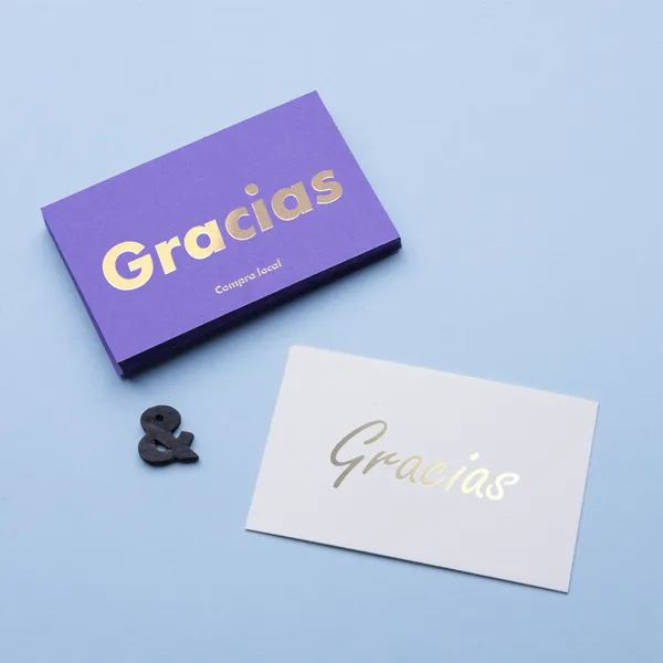 Tarjetas de notas impresas