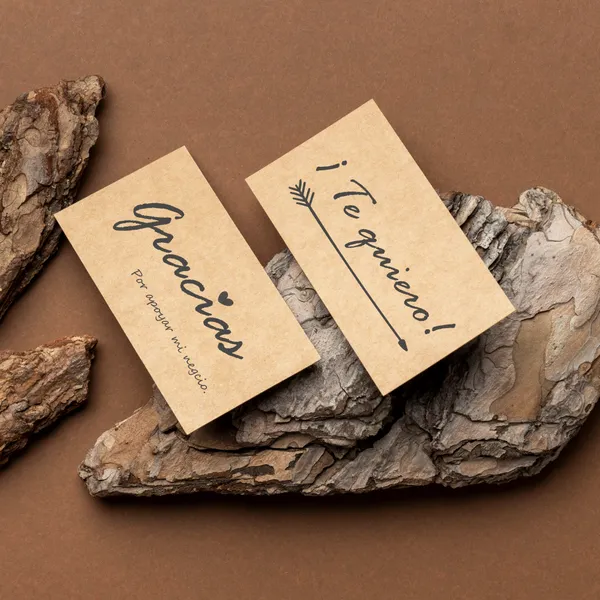 Tarjetas de Notas de Papel Kraft ECO